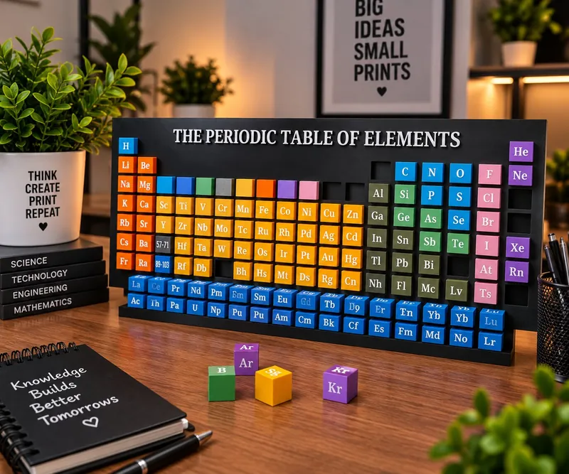 3D printed periodic table