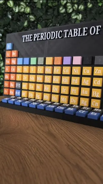 Periodic Table with Removable Elements